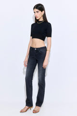 Semi Sheer Cropped Knit