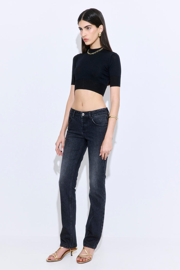 Semi Sheer Cropped Knit