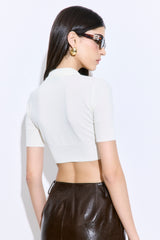 Semi Sheer Cropped Knit