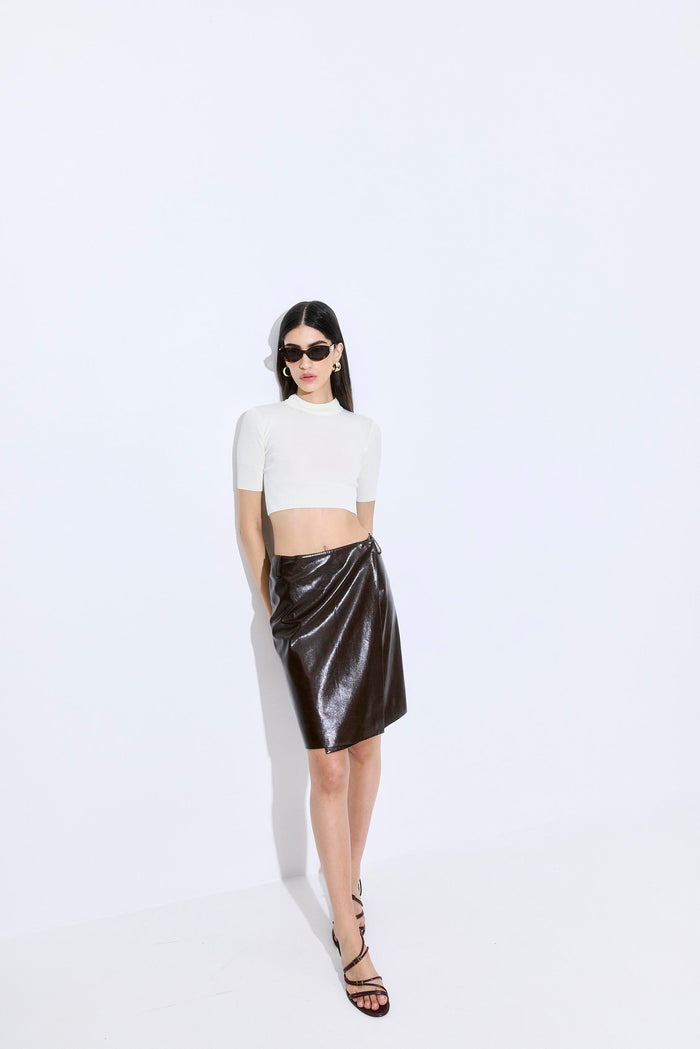 Semi Sheer Cropped Knit