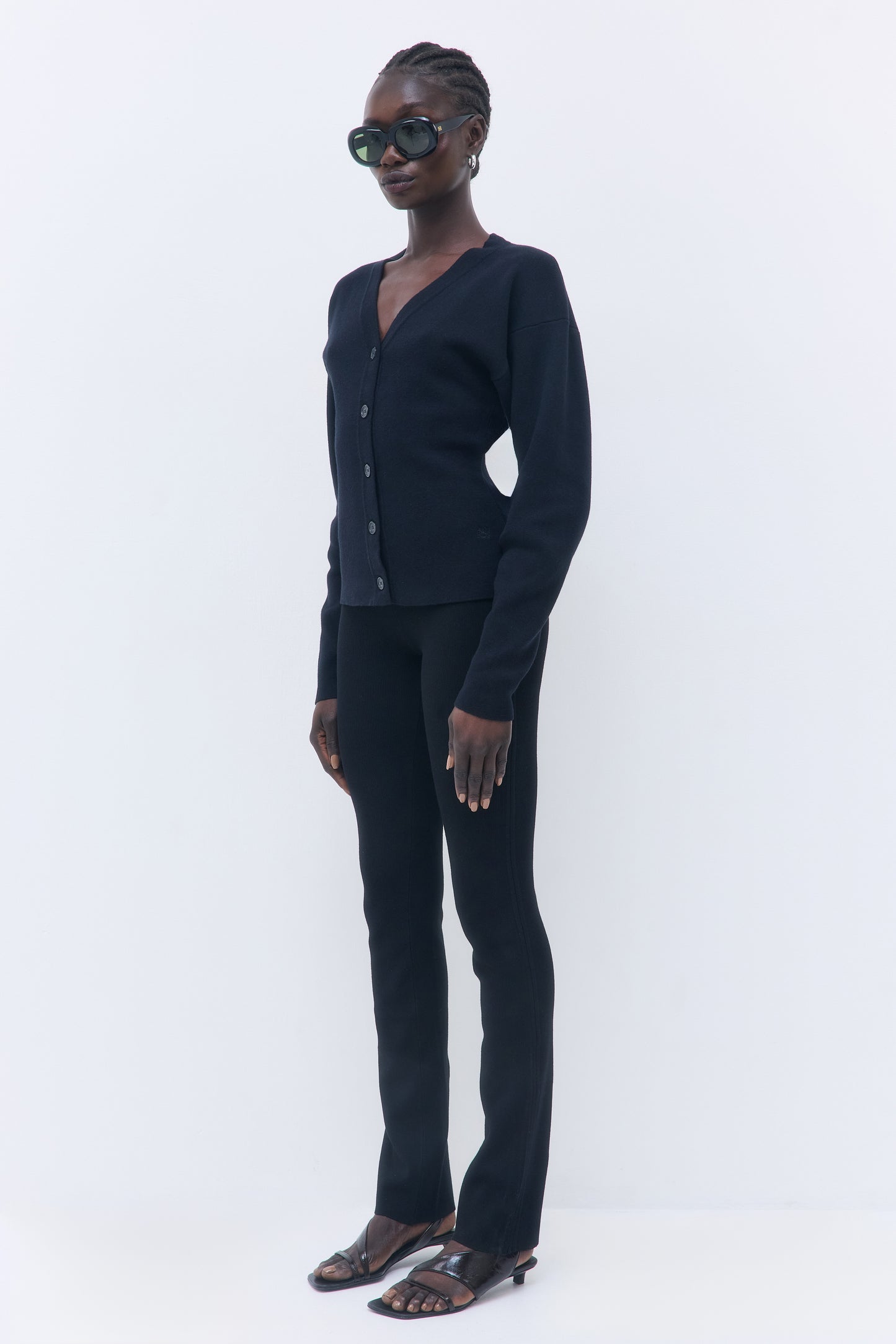 Cinched V Neck Cardigan