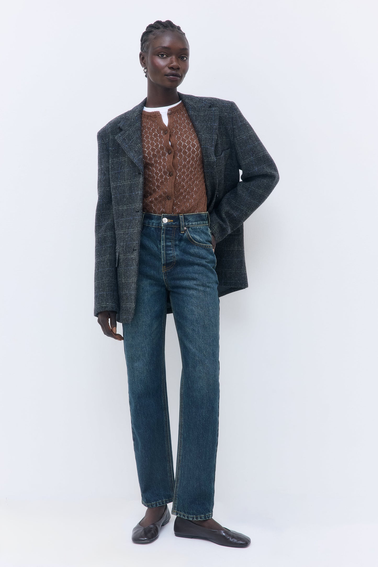 No.6| High Waisted Straight Full Length Denim