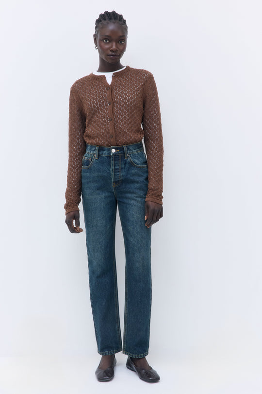 No.6| High Waisted Straight Full Length Denim