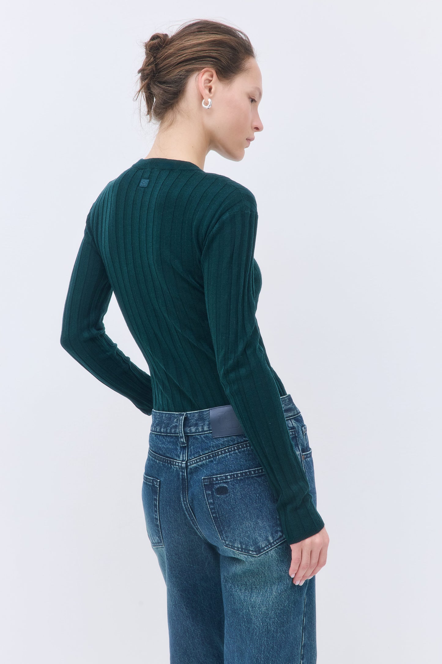 Soft Ribbed Crew Neck