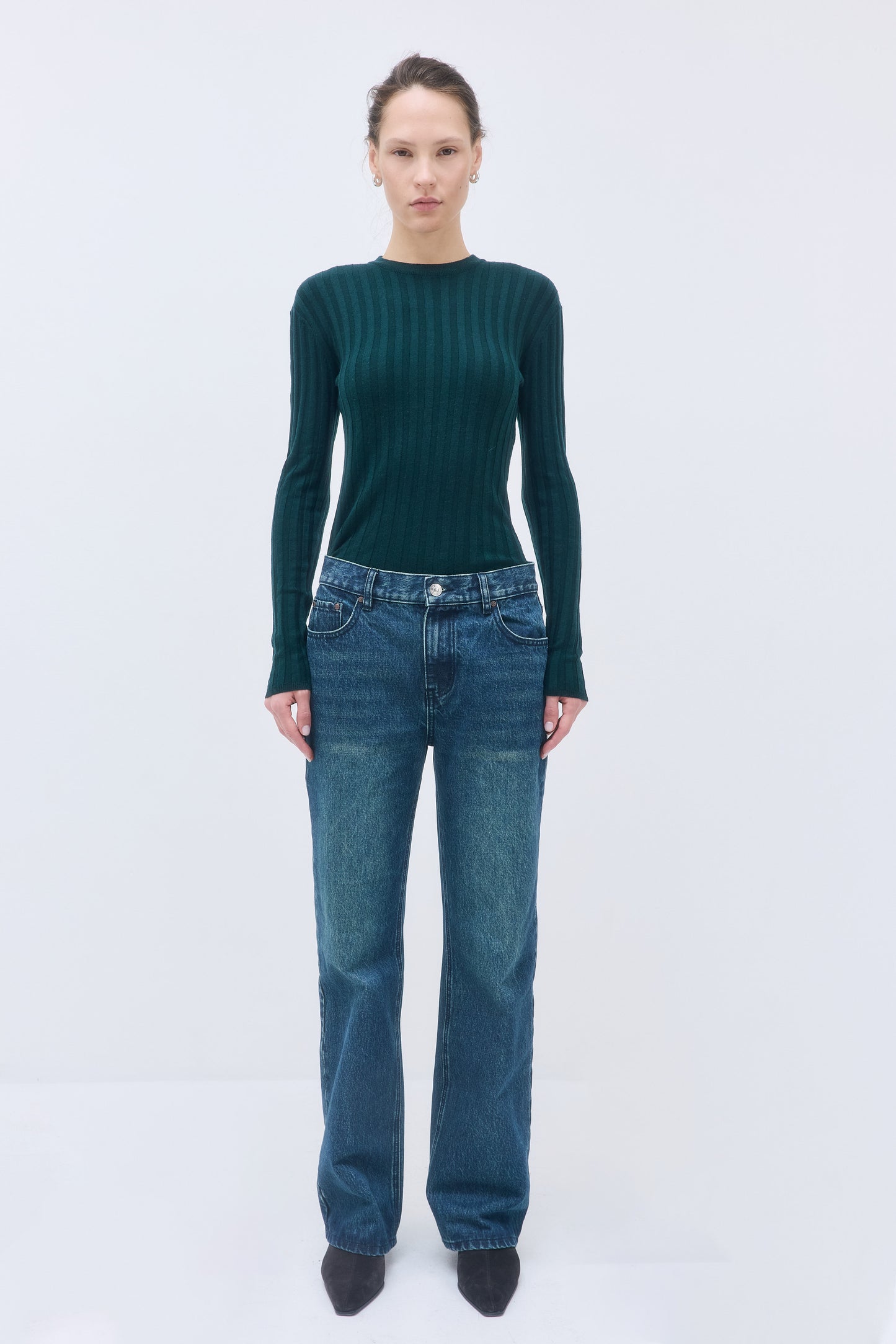 No.11| Mid Rise Full Length Baggy Denim