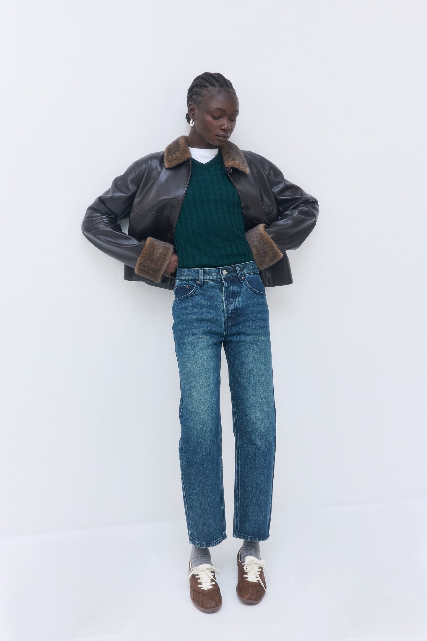 No.5| High Waist Straight Cropped Denim