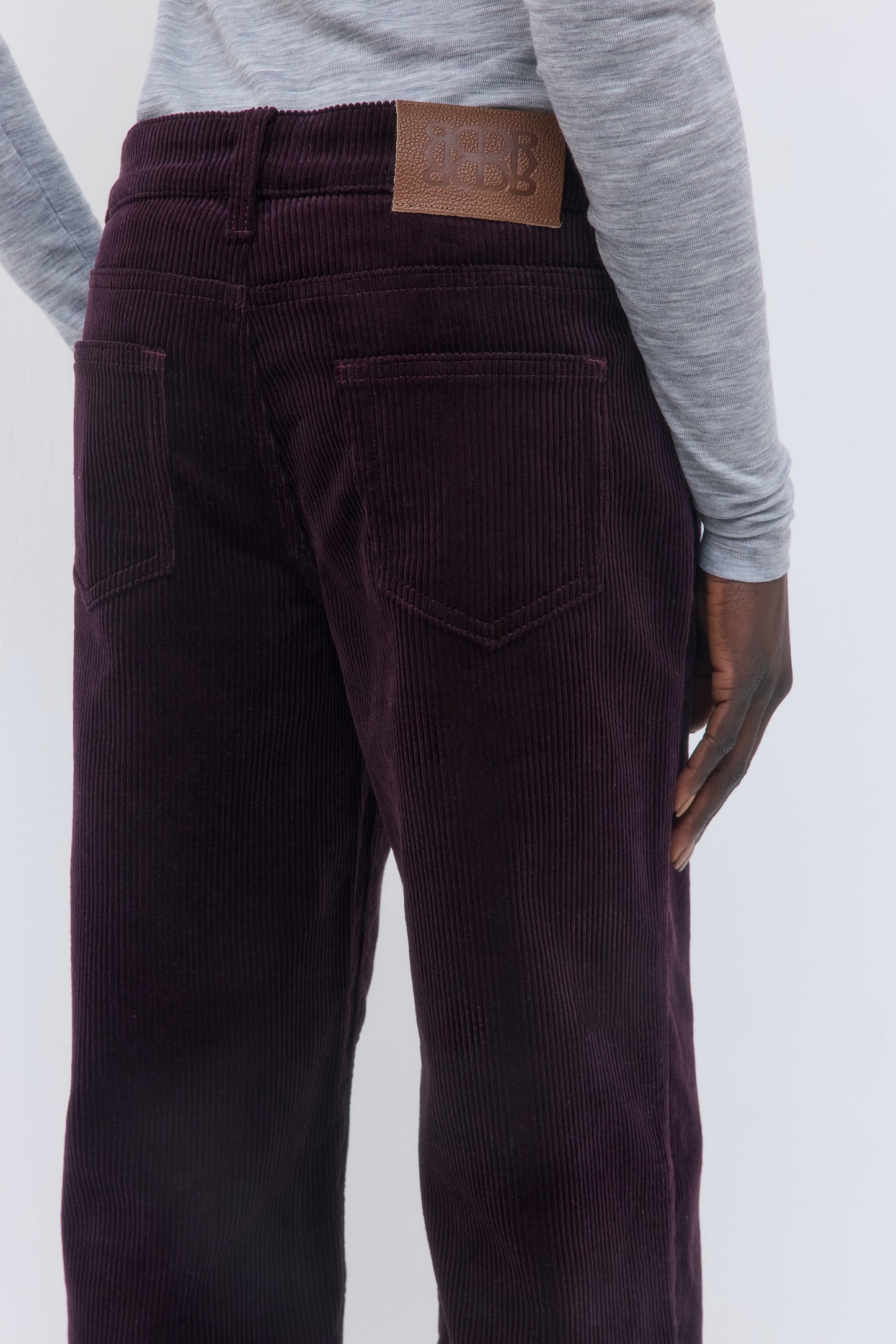 Mid Waist Corduroy Pants
