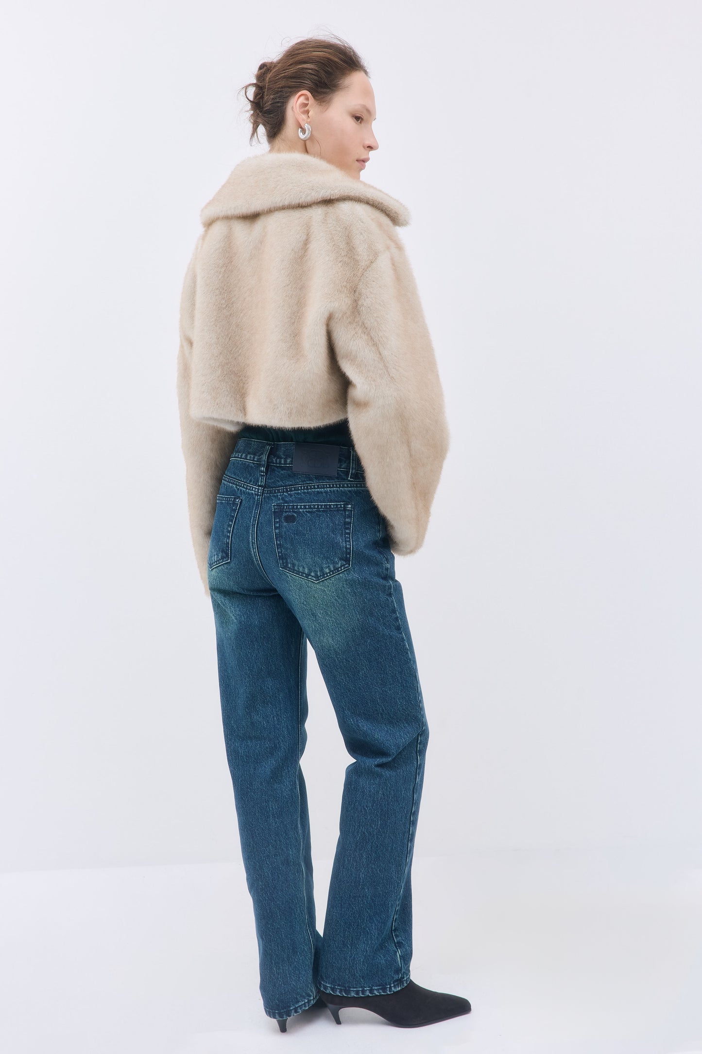 Faux Fur Cropped Coat