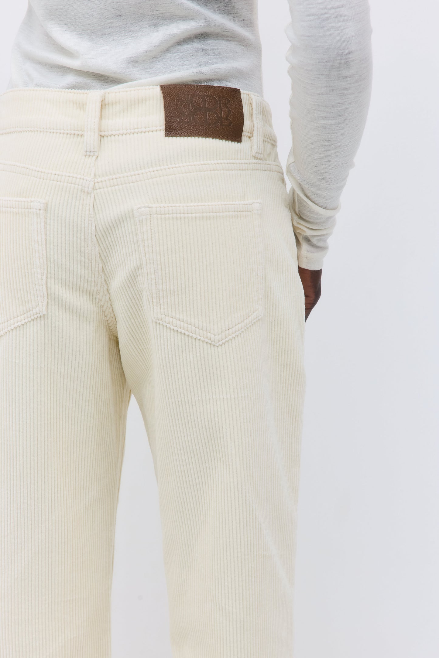 Mid Waist Corduroy Pants