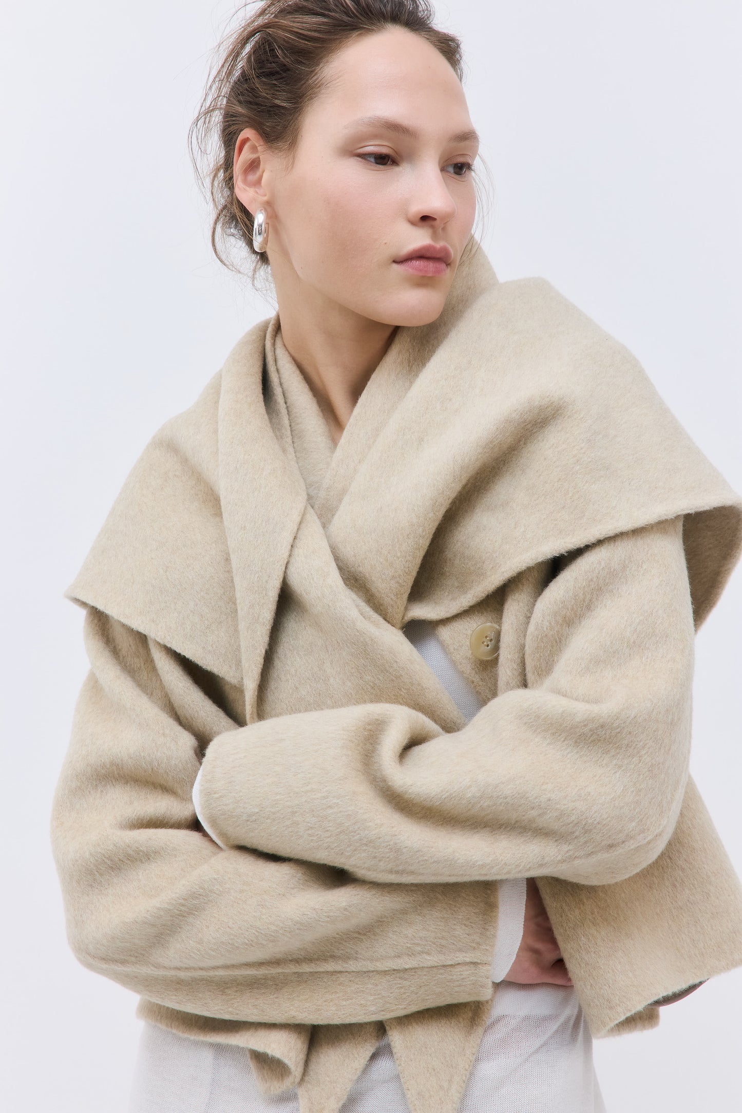 Double Wool Triangle Scarf