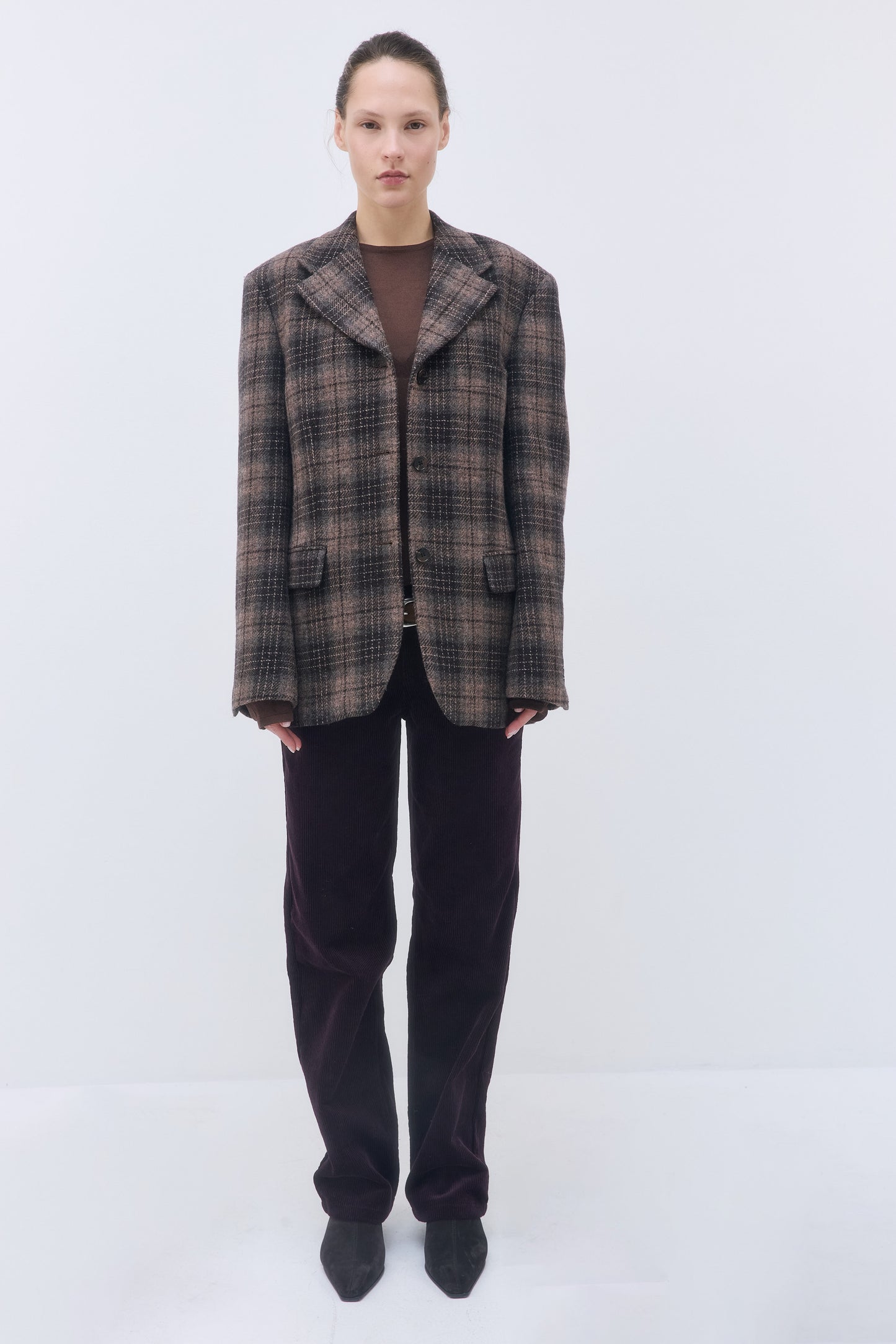 Tailored Wool Plaid Jacket - Dé Rococo