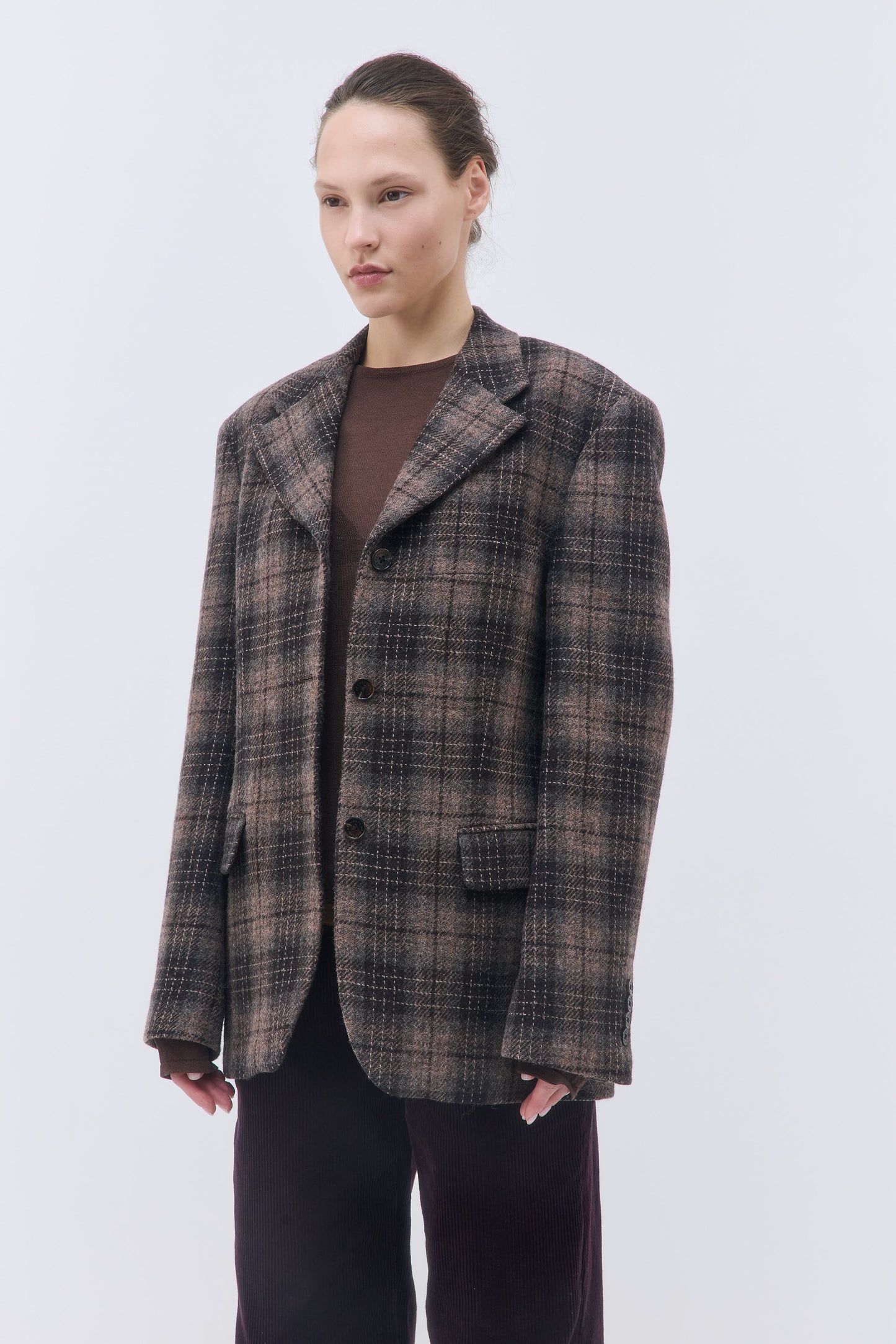 Tailored Wool Plaid Jacket - Dé Rococo