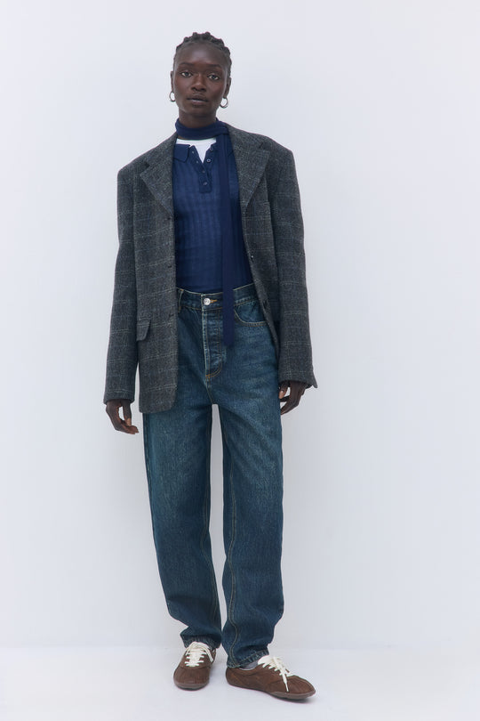 Tailored Wool Plaid Jacket - Dé Rococo