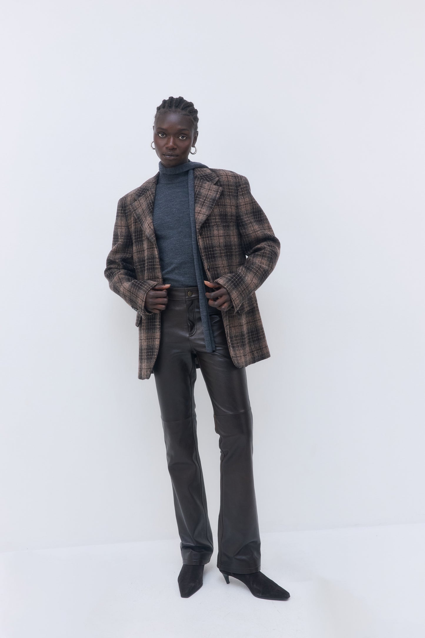 High Rise Leather Pants