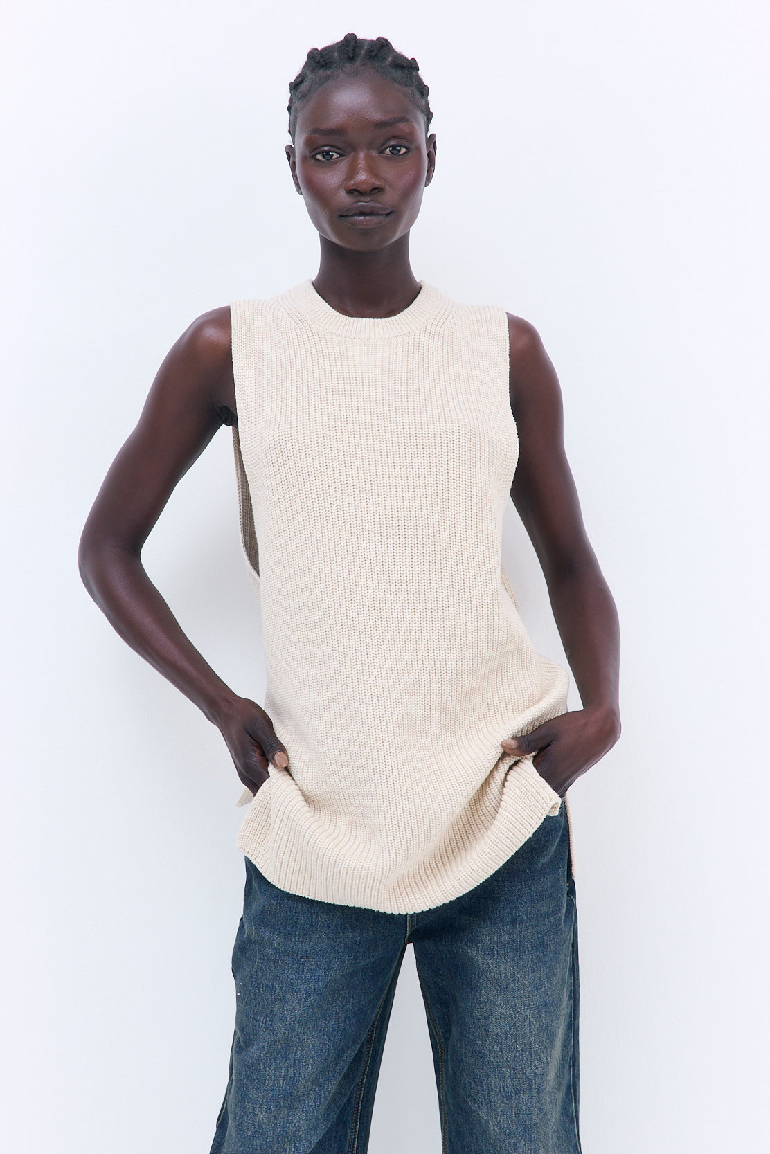 Oversized Crewneck Vest