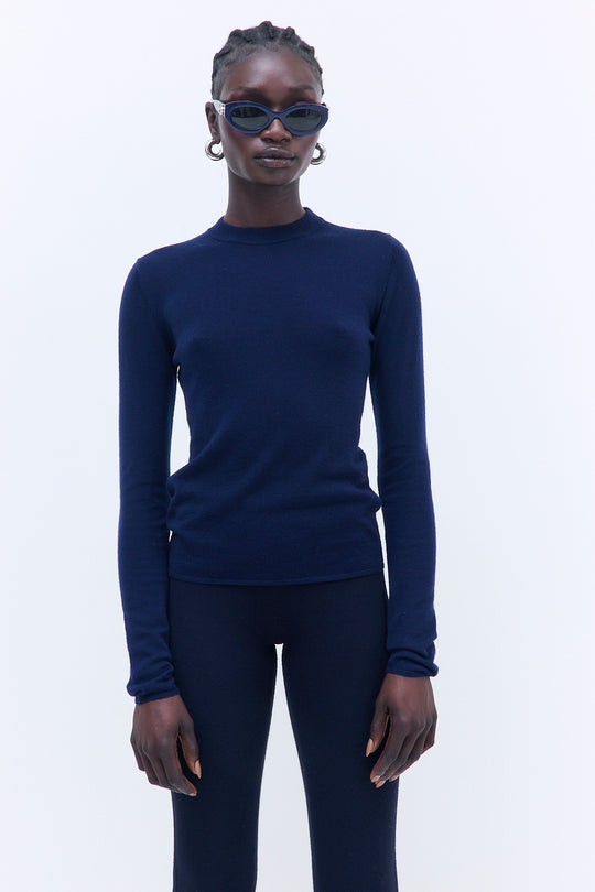 Merino Wool Crewneck Top