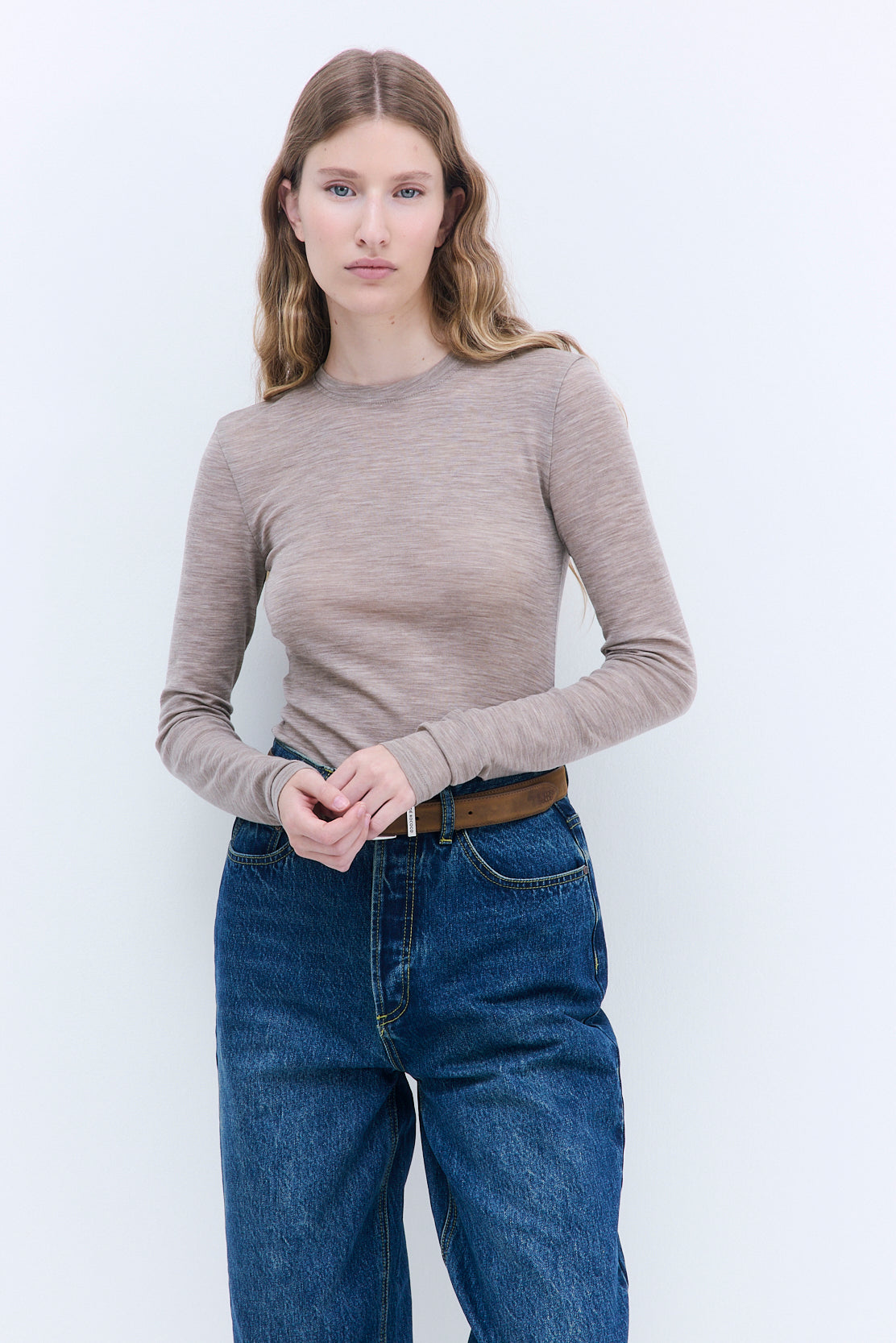 Fitted Thin Wool Long Sleeve