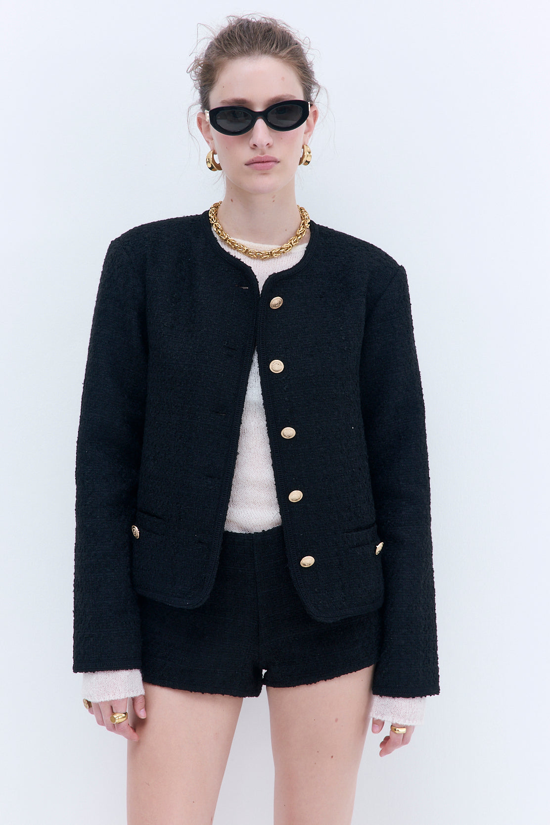 Cropped Tweed Jacket