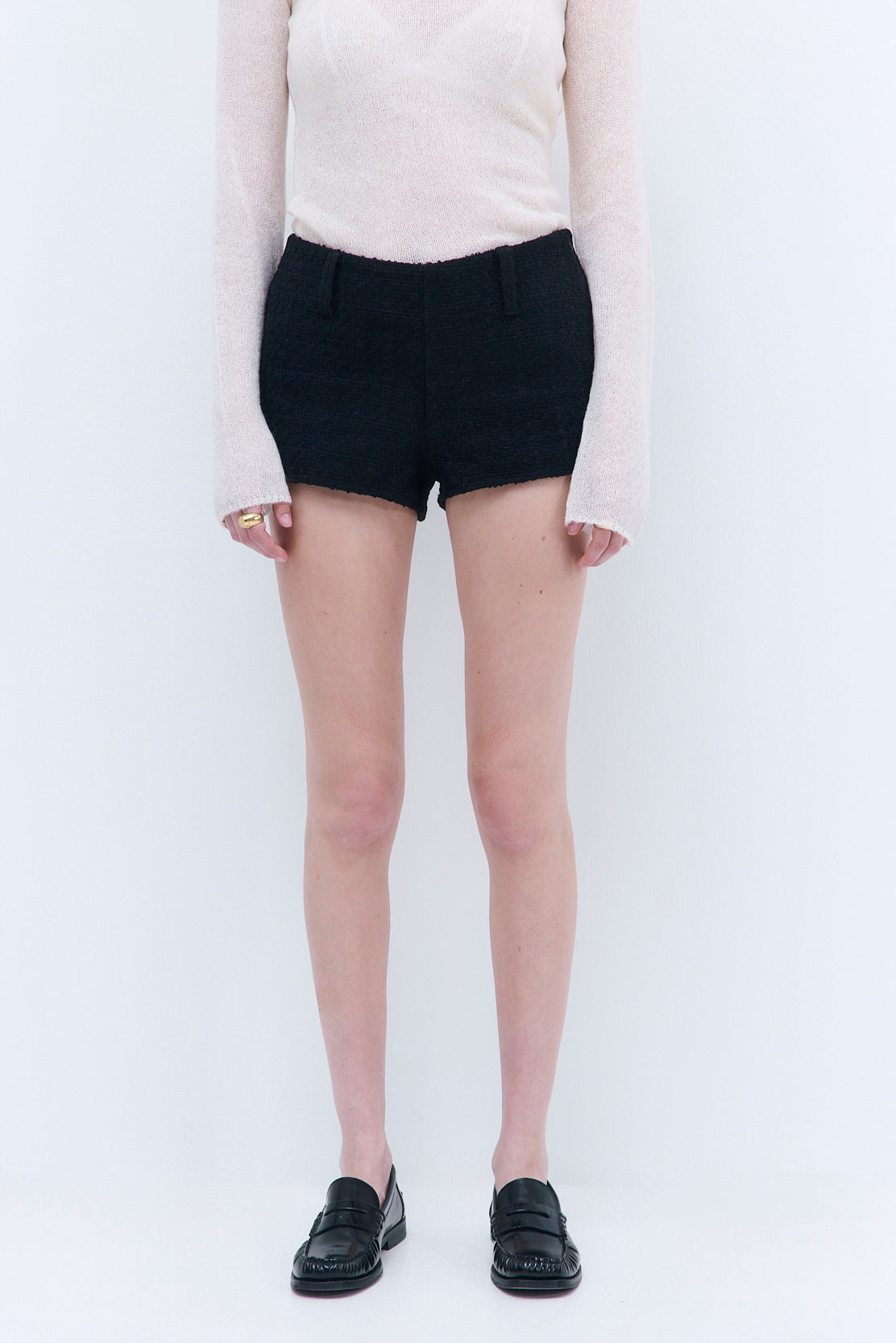 Tweed Micro Mini Shorts