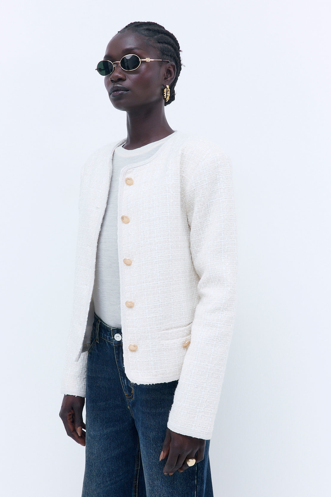 Cropped Tweed Jacket