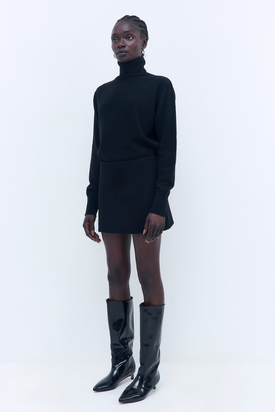 Double Wool Mini Skirt