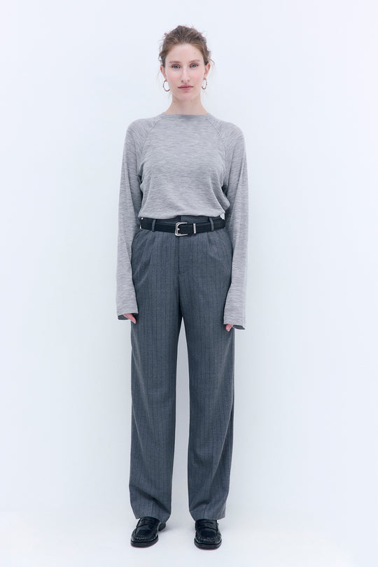 Tapered Leg Wool Daddy Pants