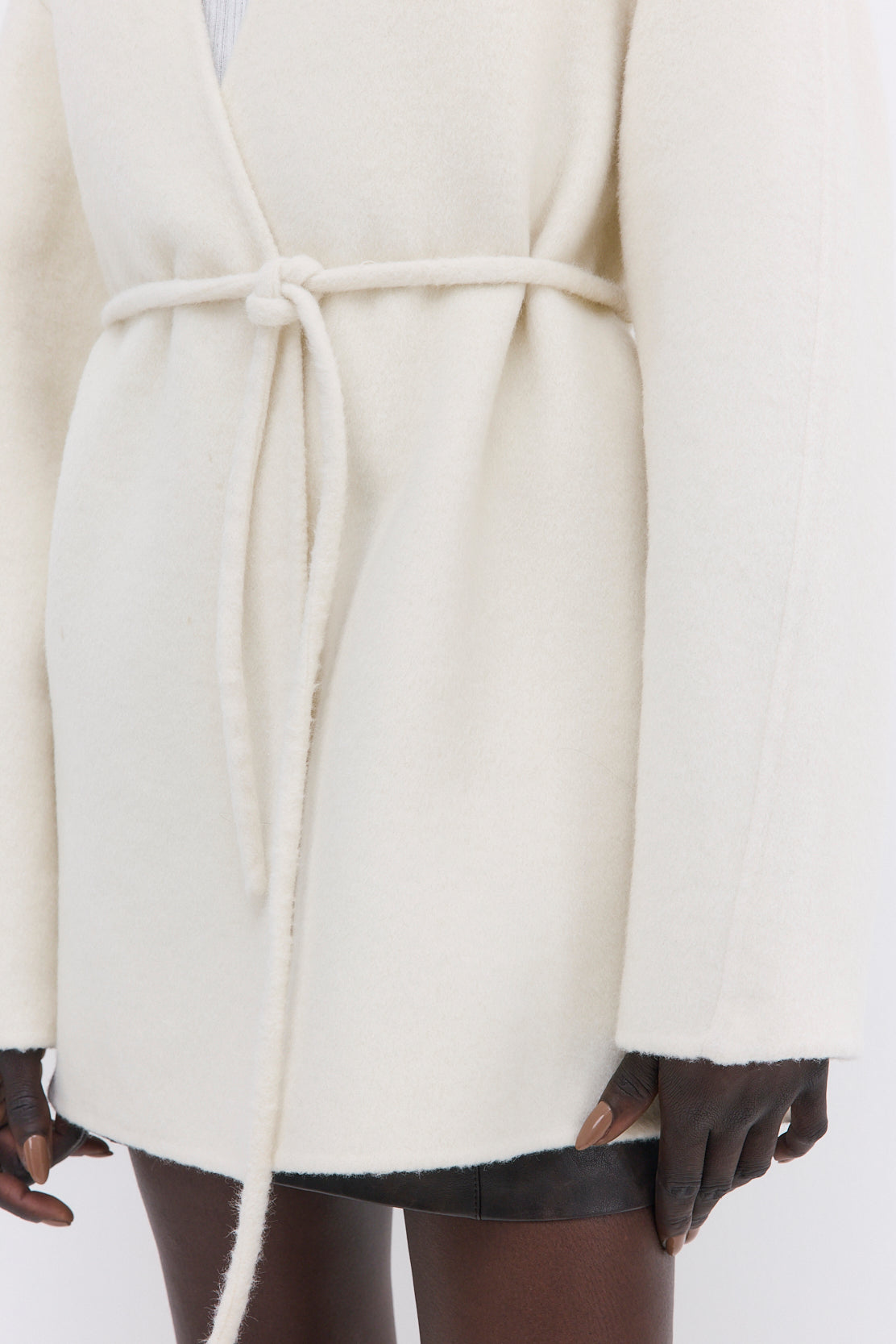 Double Wool Wrap Coat