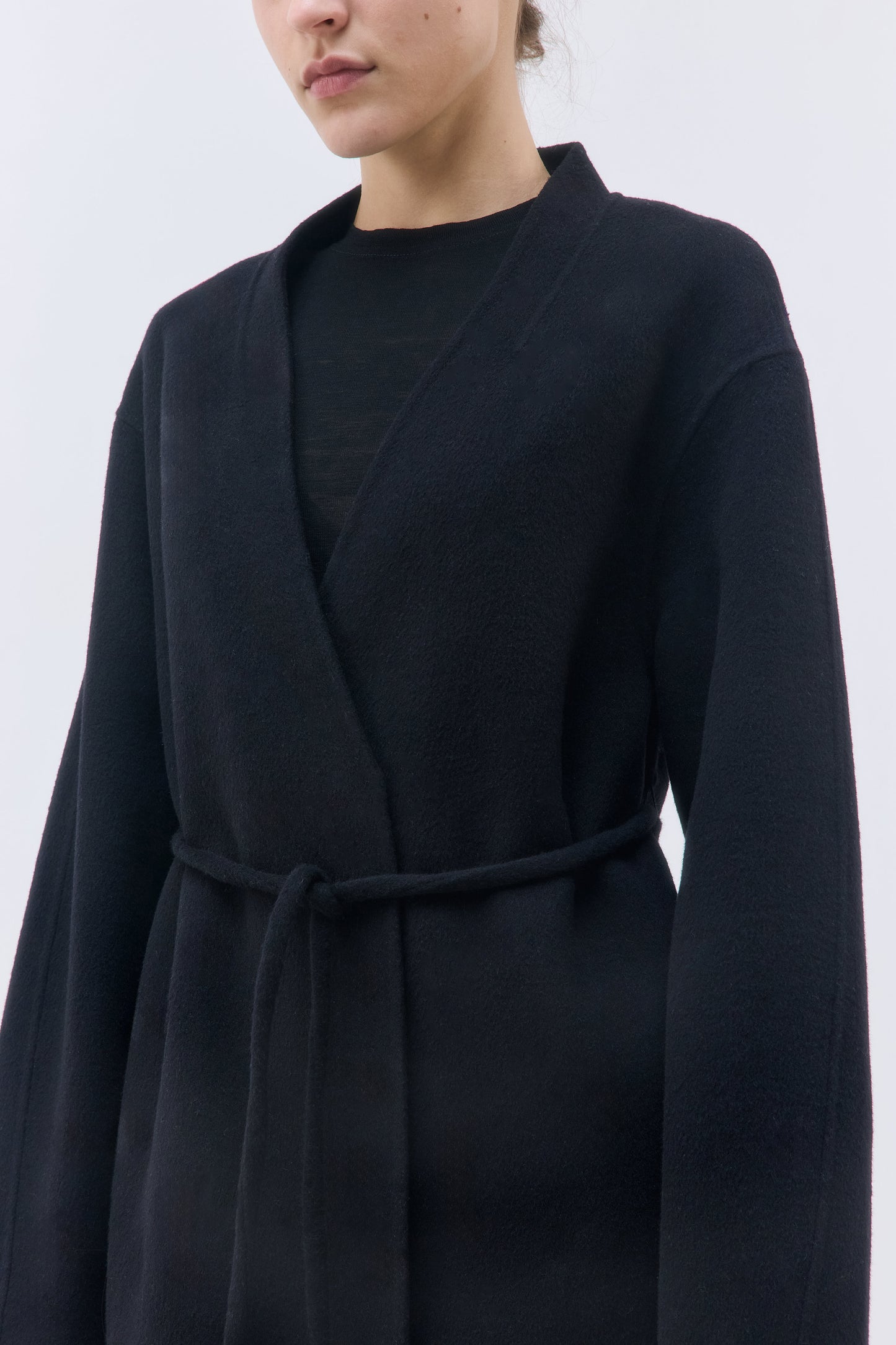 Double Wool Wrap Coat