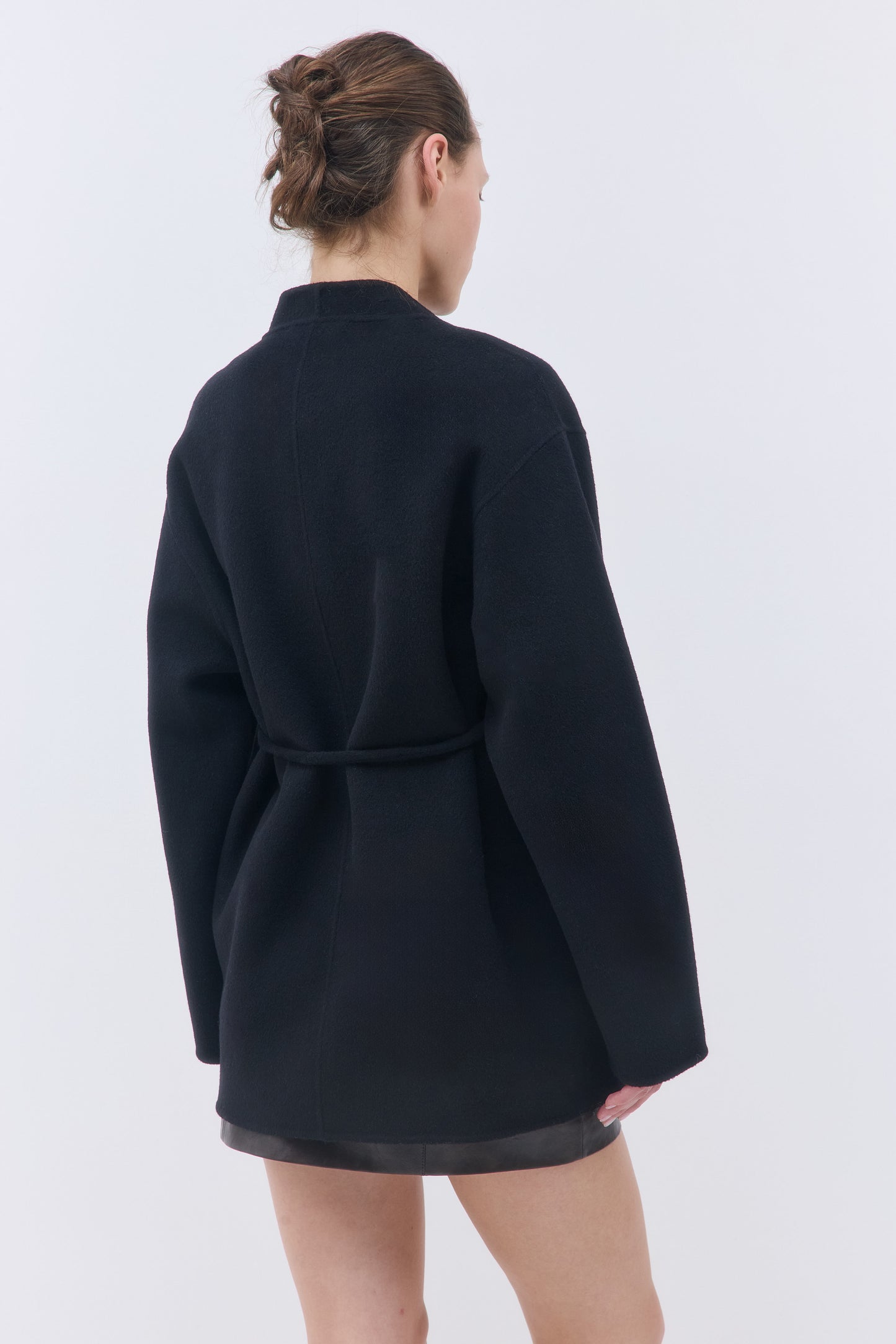 Double Wool Wrap Coat