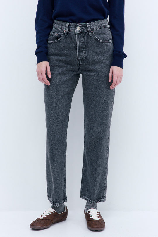 No.5| High Waist Straight Cropped Denim