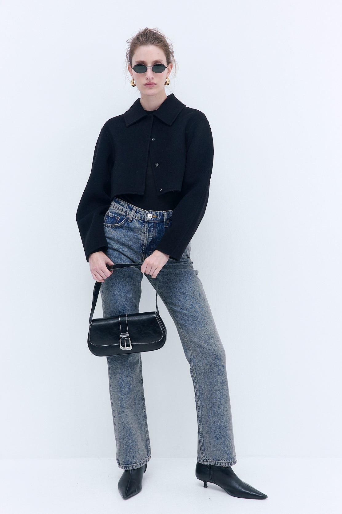 Double Wool Cropped Jacket