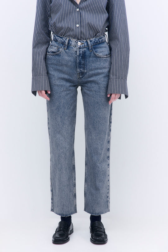 No.5| High Waist Straight Cropped Denim