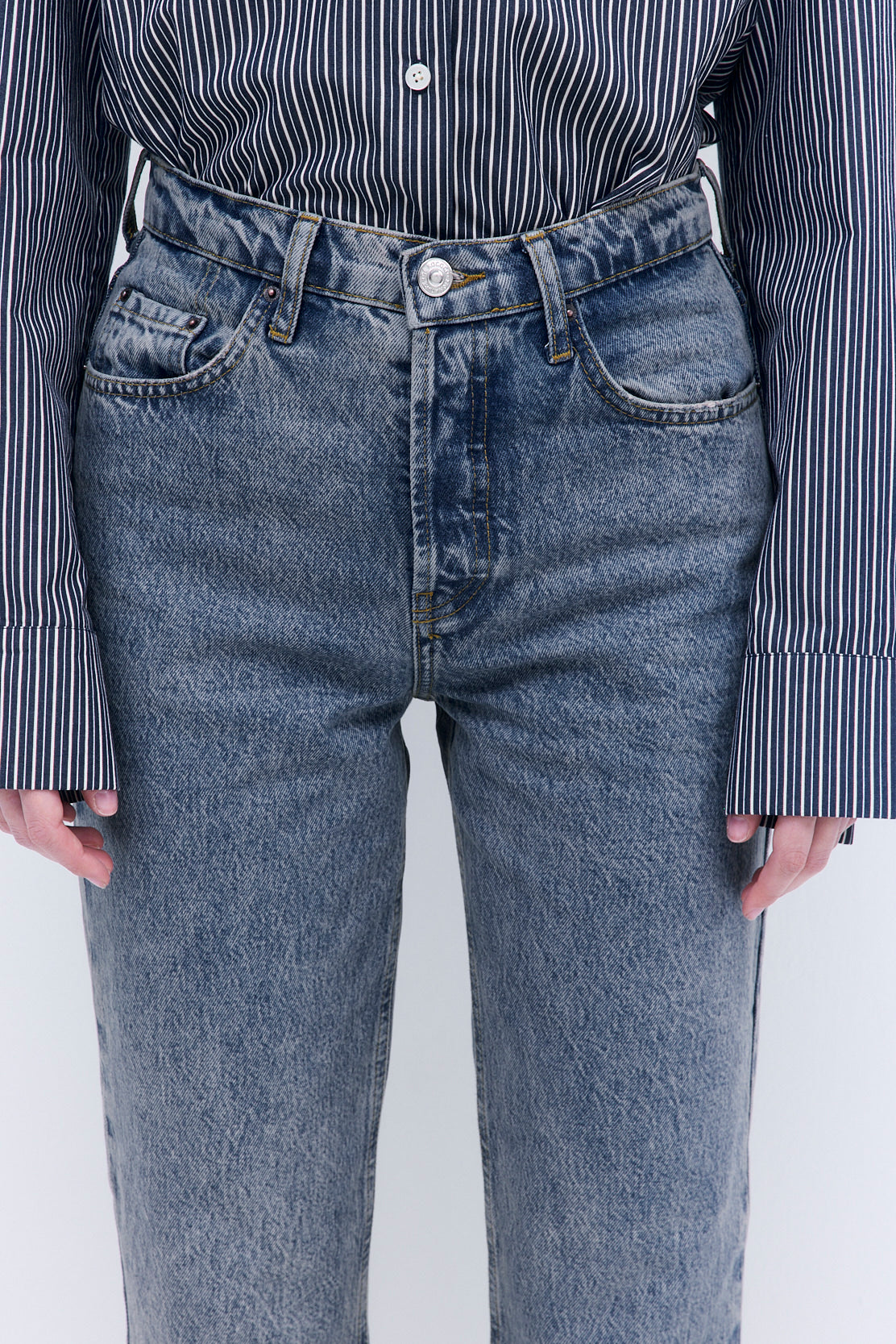 No.5| High Waist Straight Cropped Denim