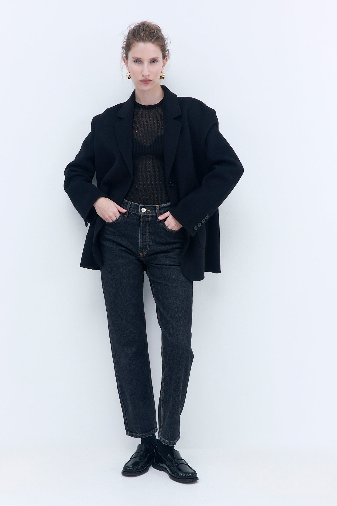 No.5| High Waist Straight Cropped Denim