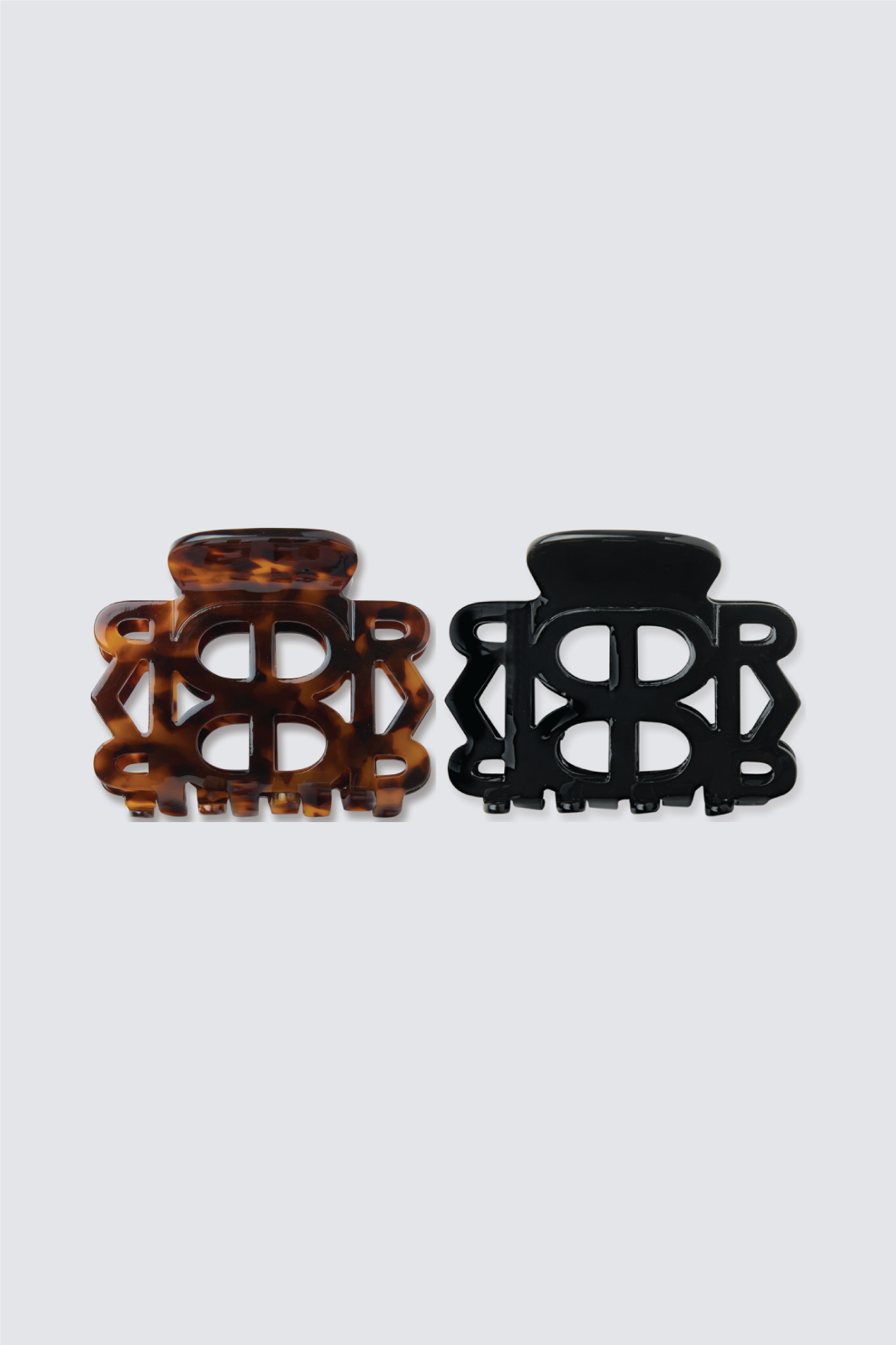 Black x Tortoise Claw Clip Set (2 Pieces)