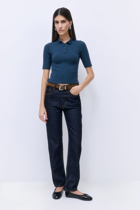 No.6| High Waisted Straight Full Length Denim
