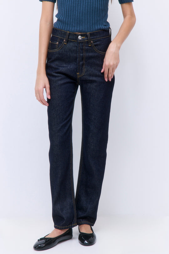 No.6| High Waisted Straight Full Length Denim