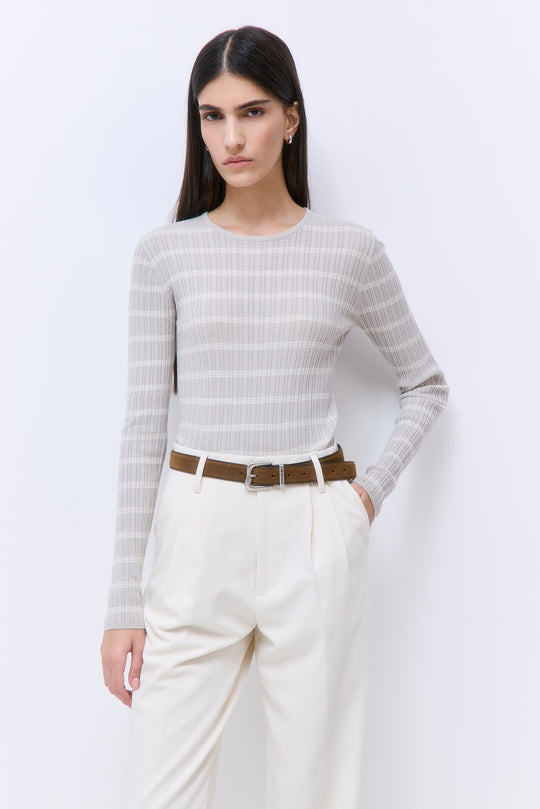 Long Sleeved Ribbed Knit