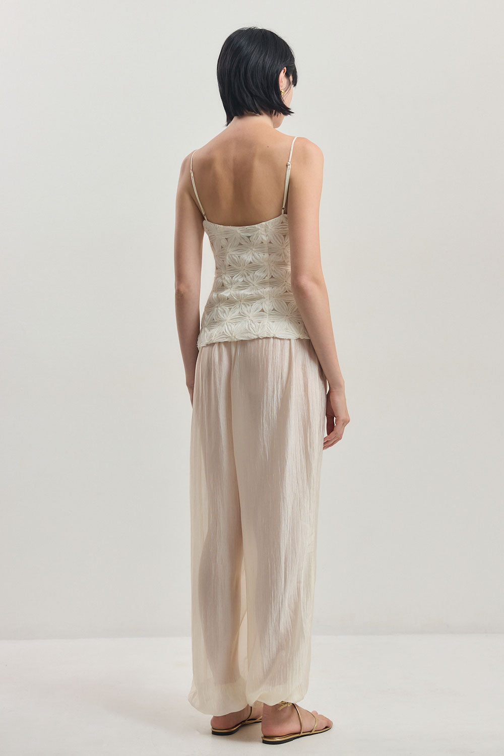 Embossed Floral Corset Top