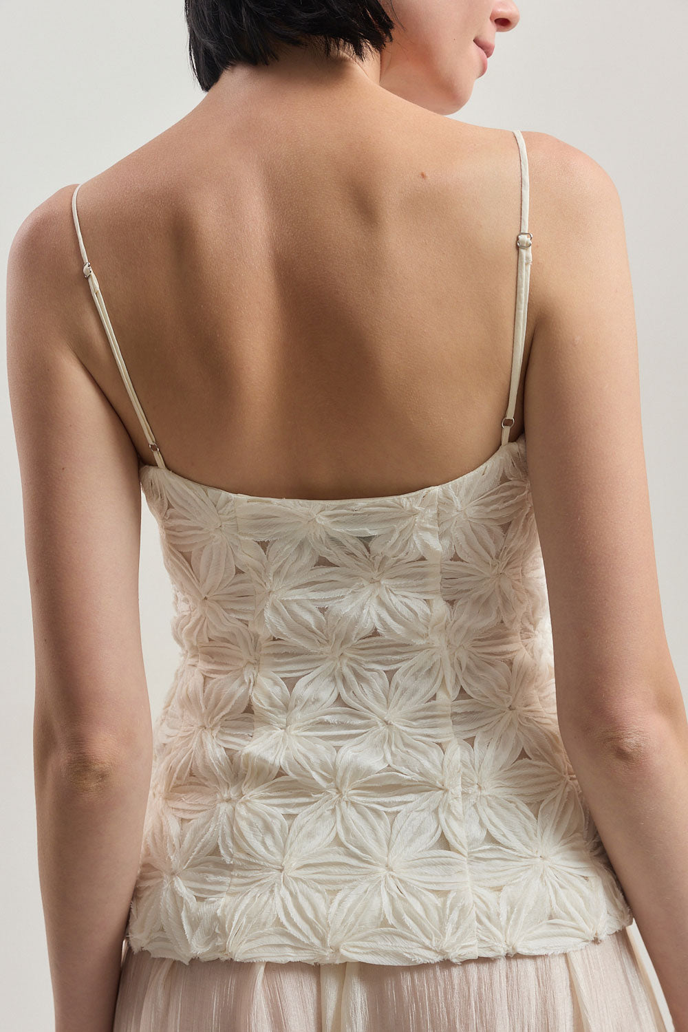 Embossed Floral Corset Top