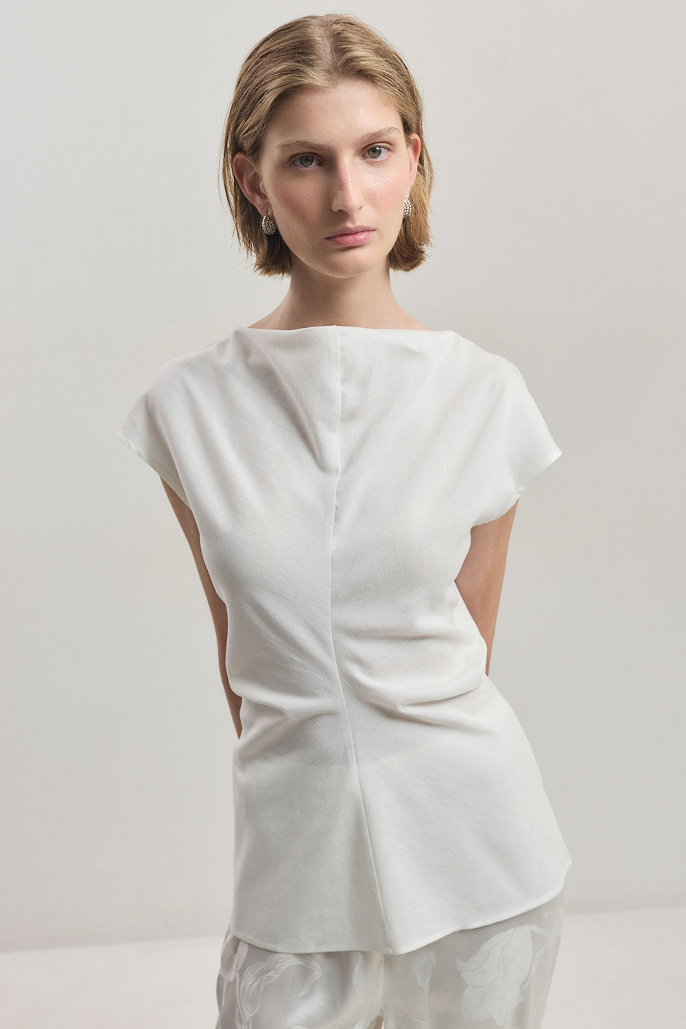 Fitted Boatneck Top