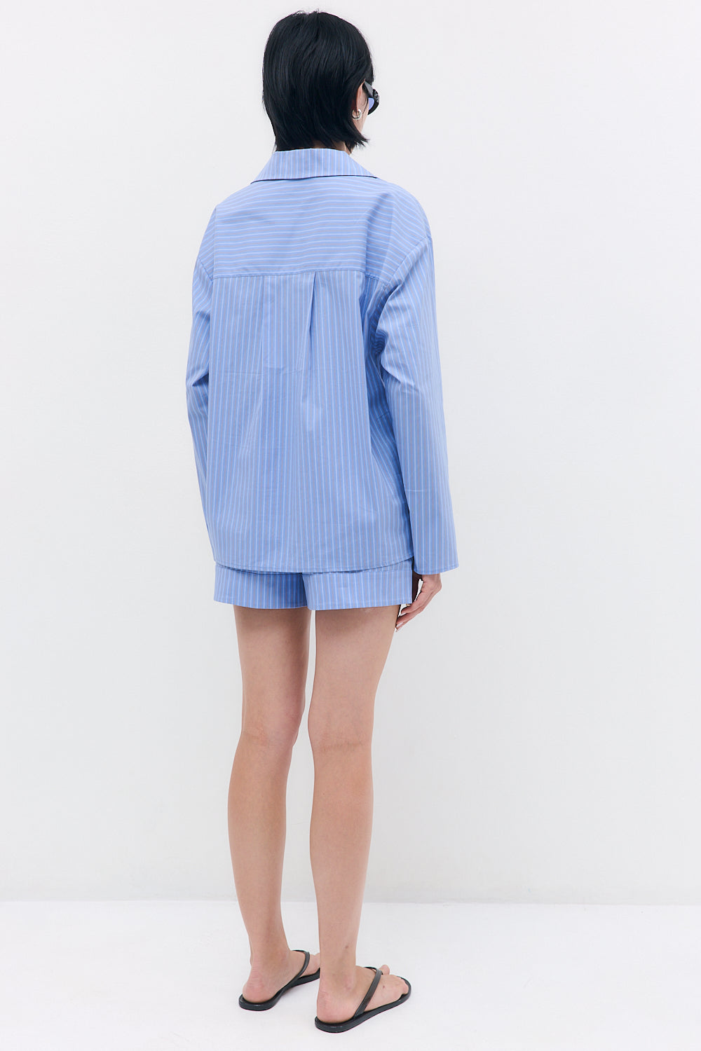 Open Collar Poplin Shirt
