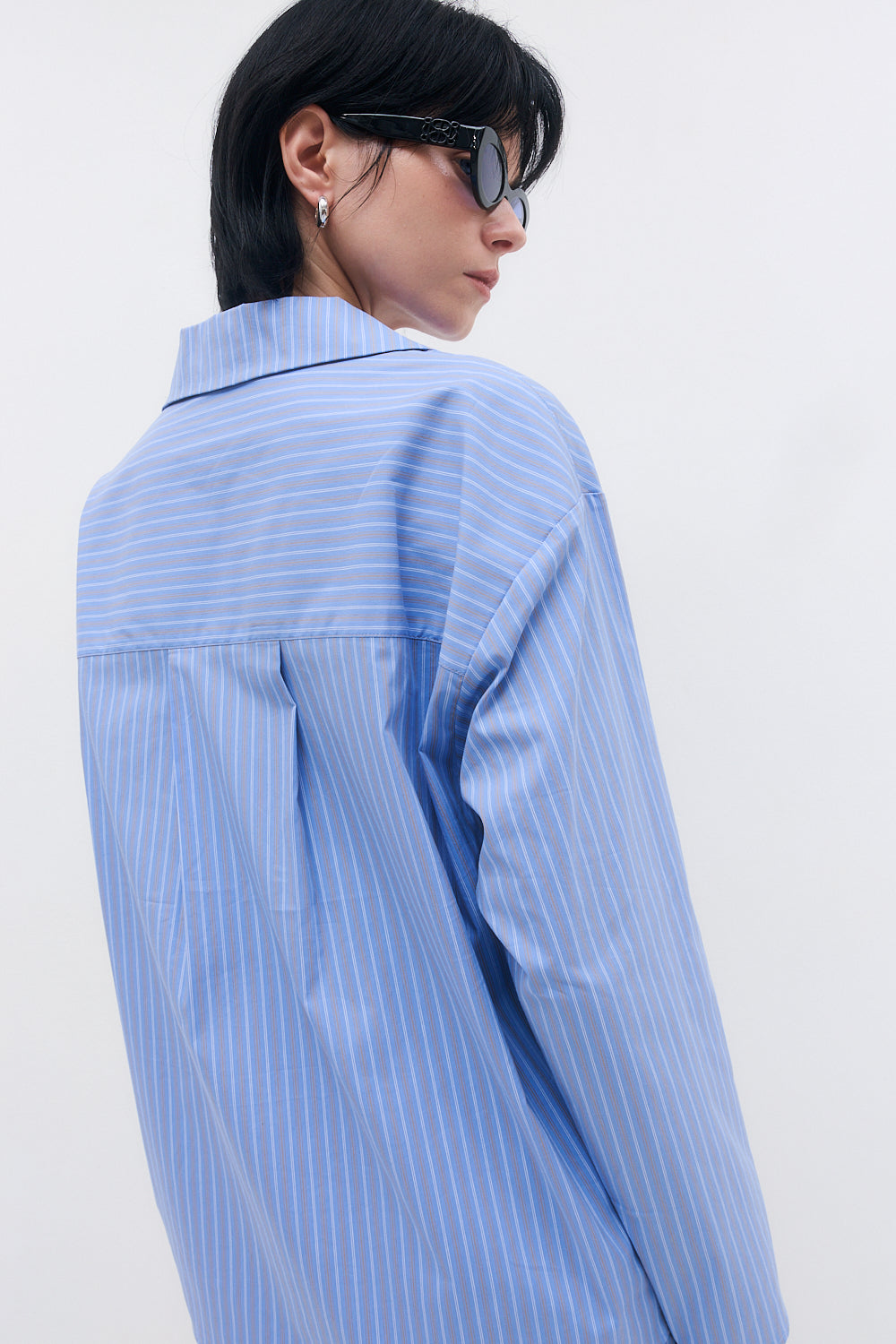Open Collar Poplin Shirt
