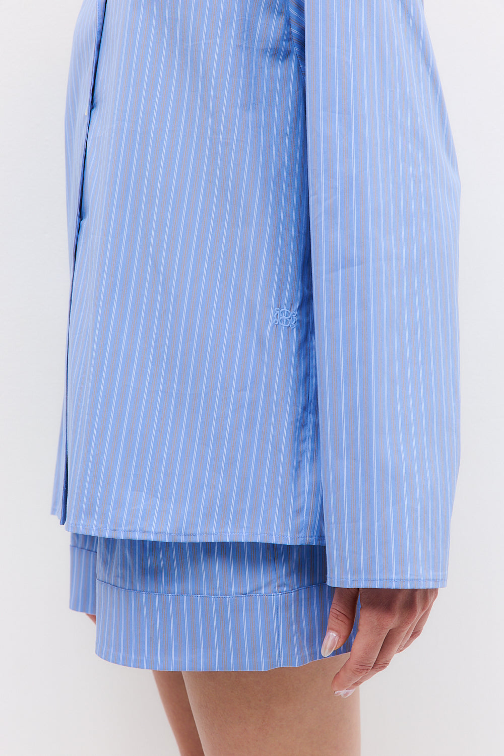 Open Collar Poplin Shirt