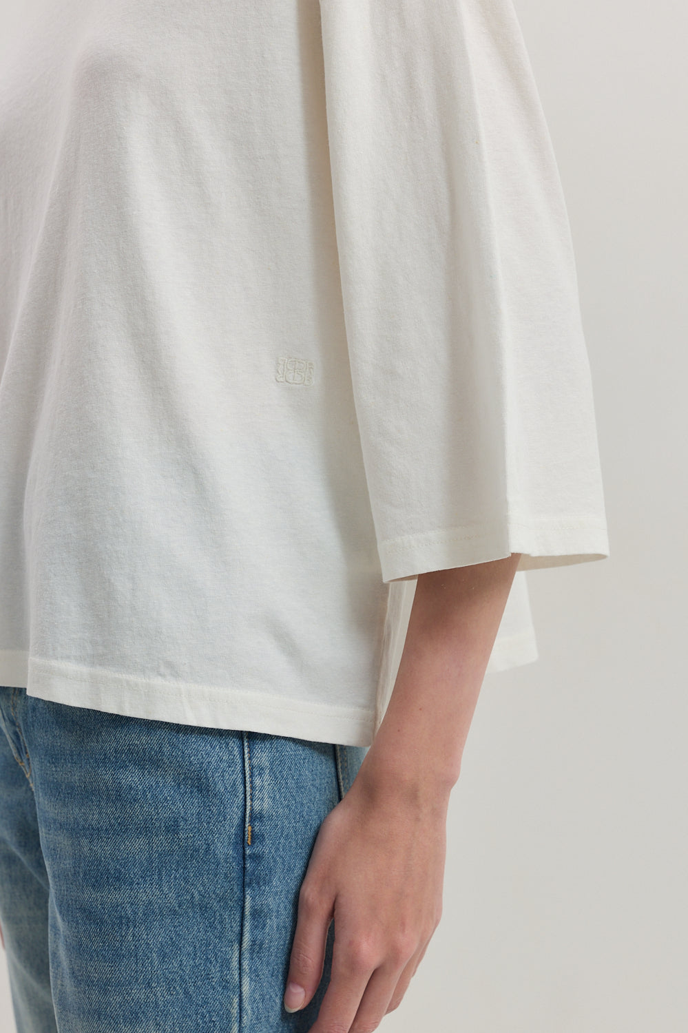 Boxy Mid Sleeve T Shirt