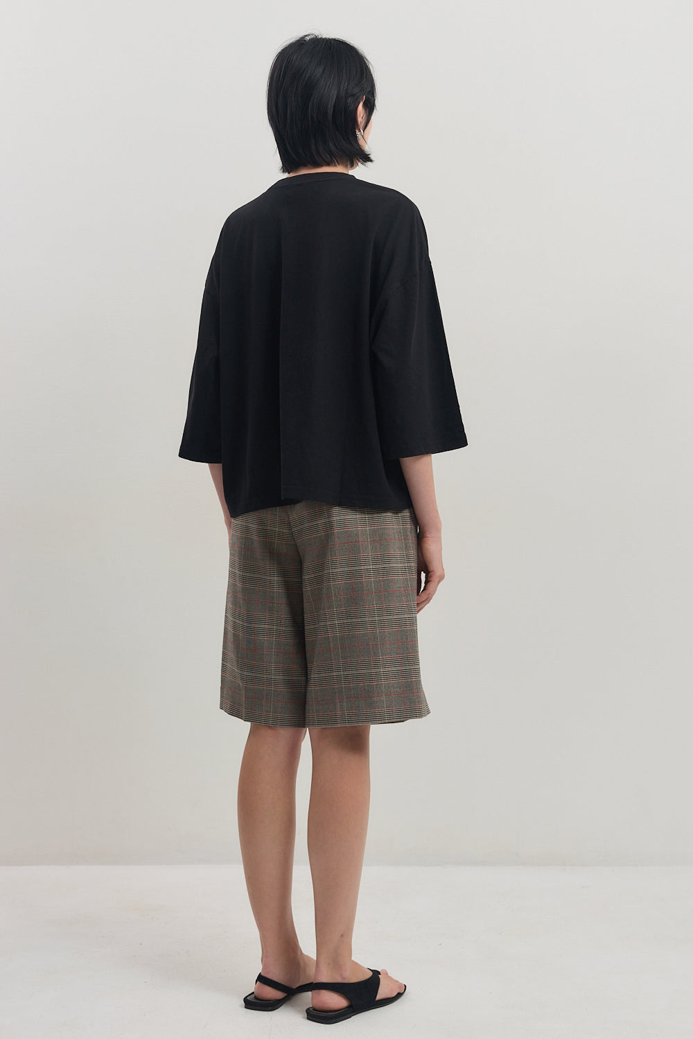 Boxy Mid Sleeve T Shirt