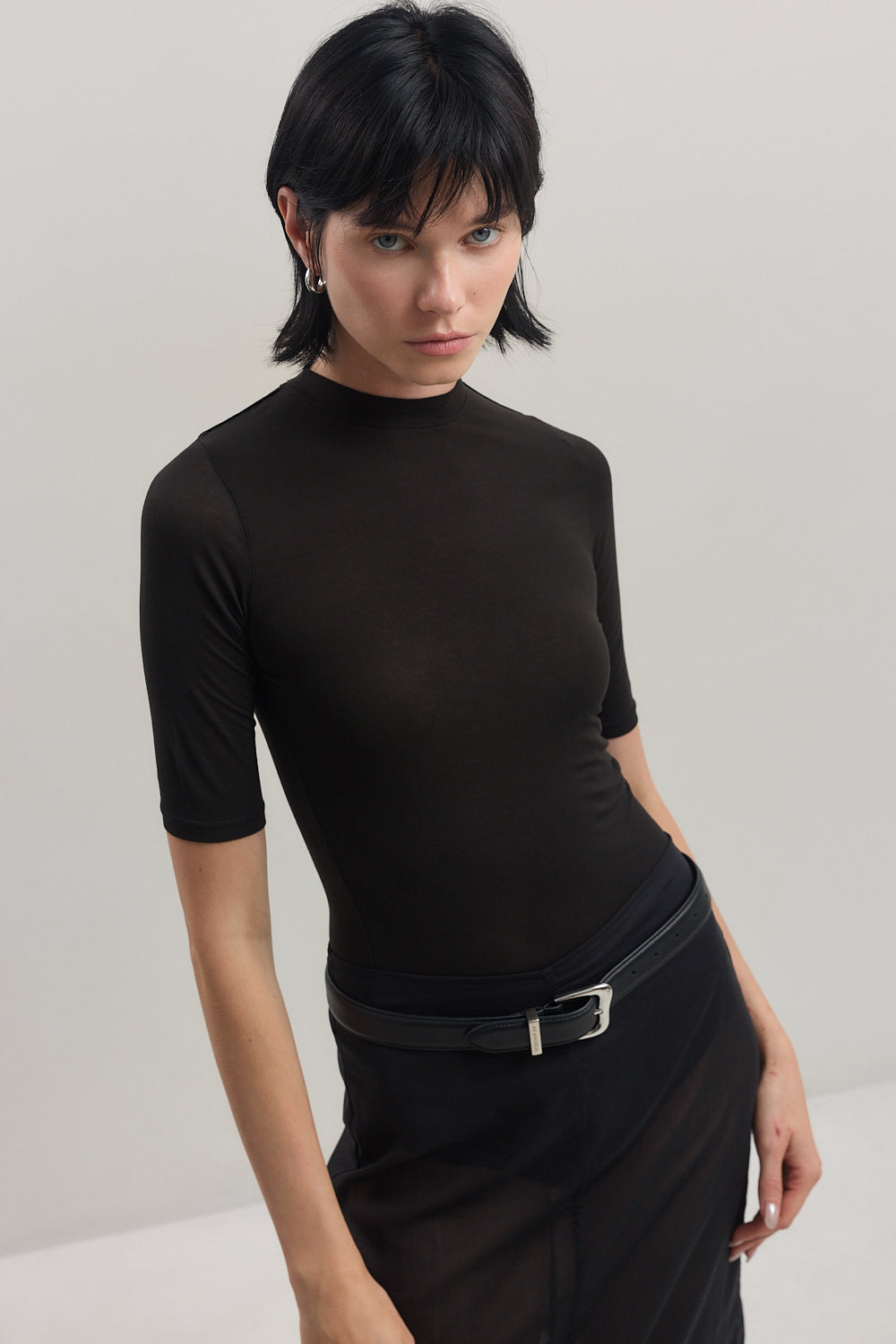 Mid Sleeve Modal Top