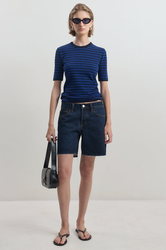 Low Rise Denim Shorts
