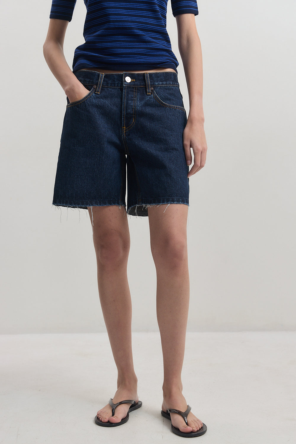 Low Rise Denim Shorts