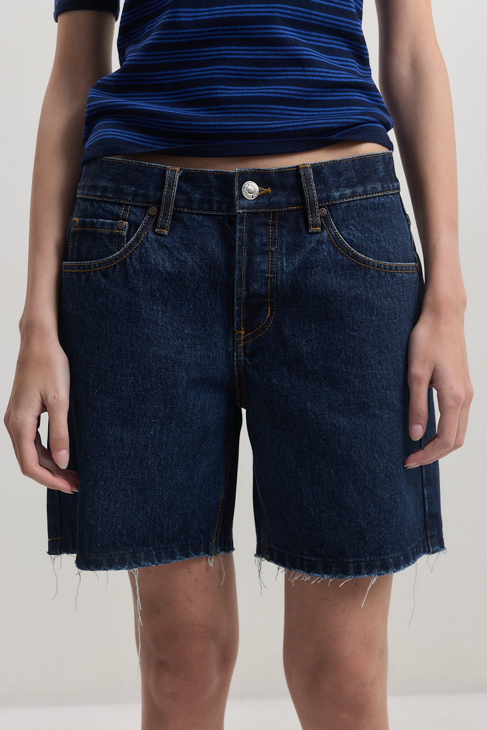 Low Rise Denim Shorts